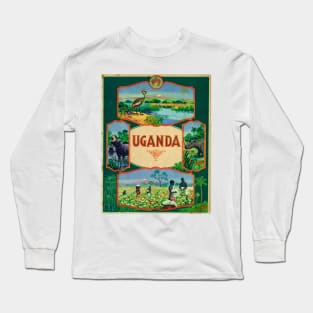 Uganda - Vintage Travel Long Sleeve T-Shirt